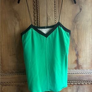 Vintage Tibi Silk Cami with Black Trim